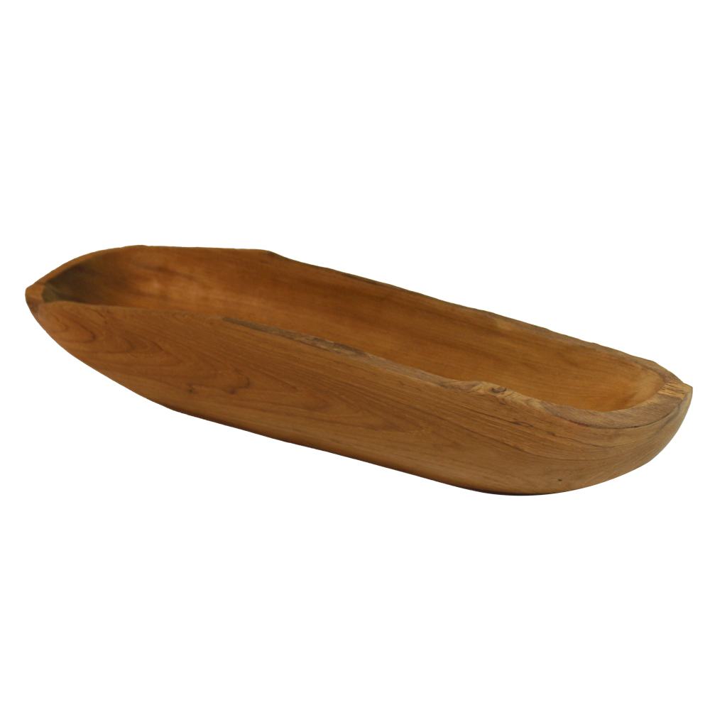 Teakschale oval mittel